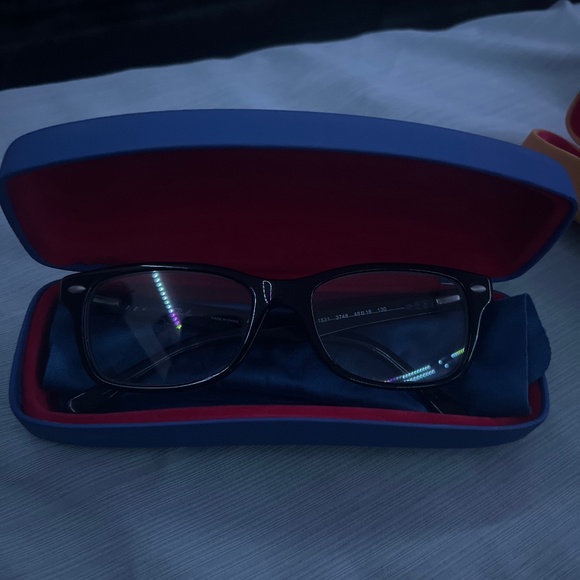 Ray-Ban Jr Kids EyeglassesRB 1553 3726 - Black & Blue Frame H574 With case